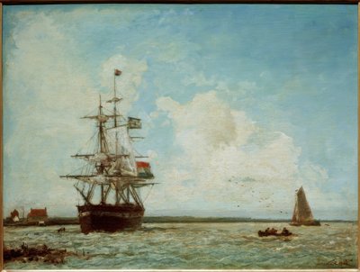The Great Canal in Dordrecht by Johan Barthold Jongkind
